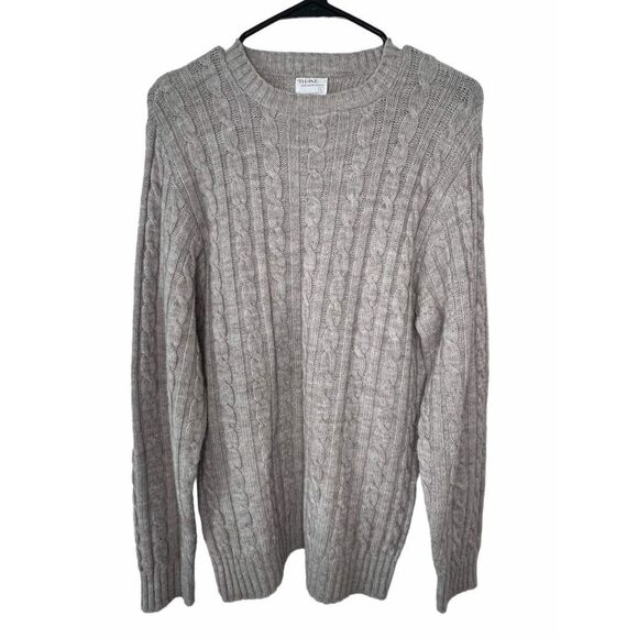 Tan Cable Knit Sweater  - Picture 1 of 4